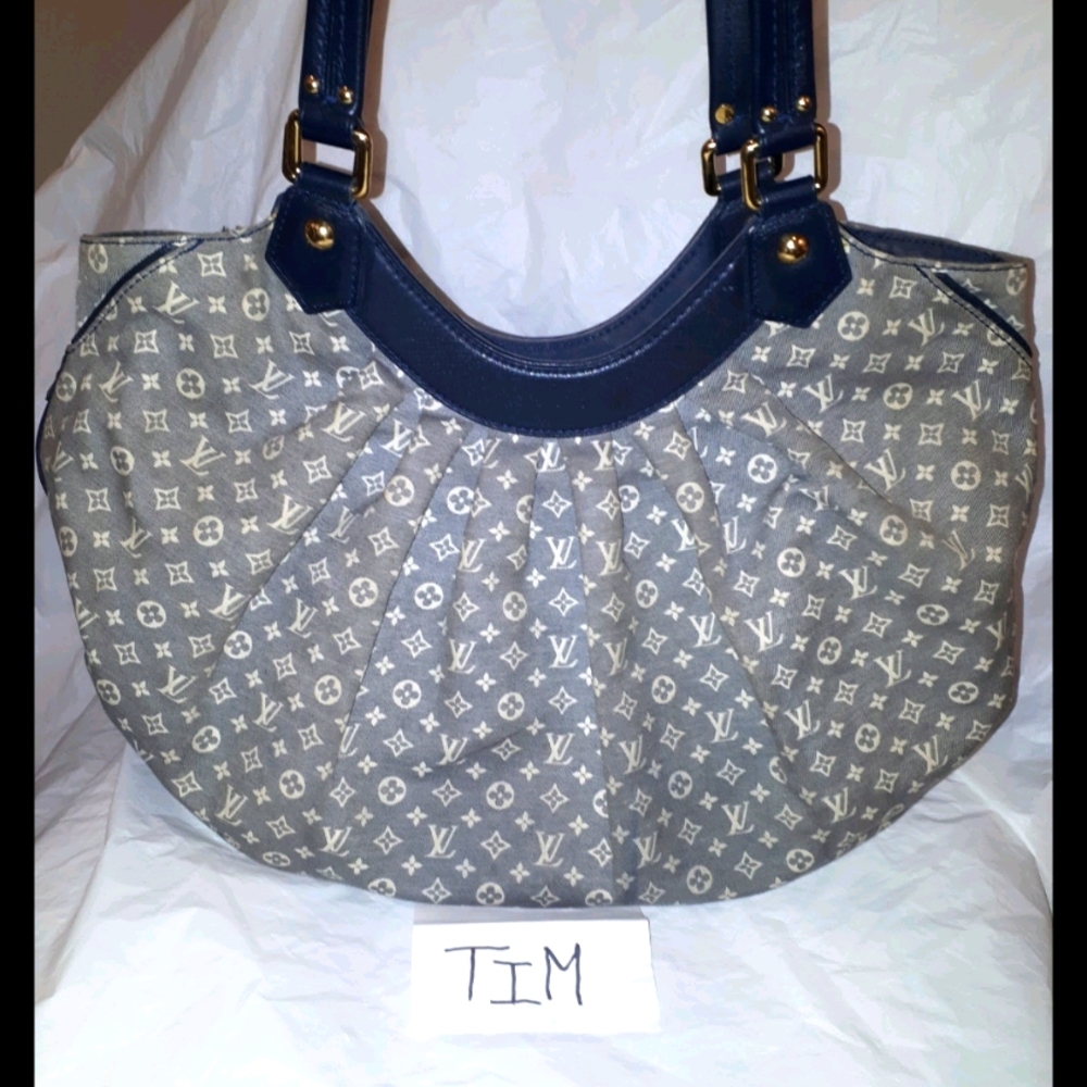 Louis Vuitton Gray and Blue Reversible Purse